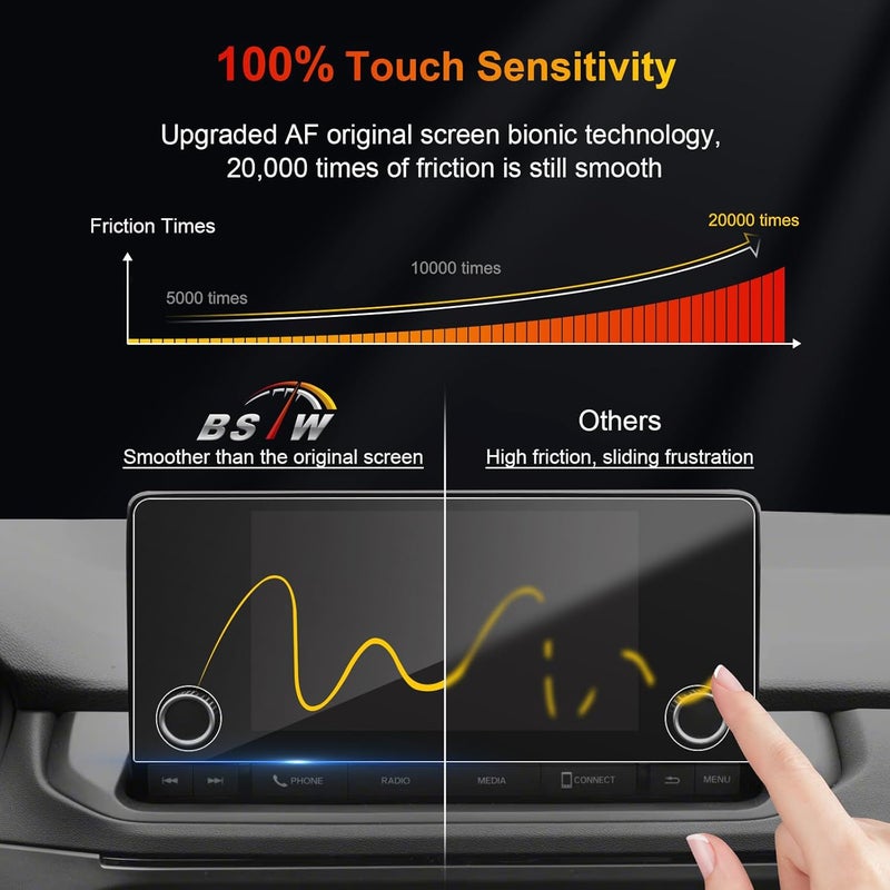 BSTW for 2025 Honda Accord Screen Protector for 2023 2024 2025 Accord LX/EX 2025 Accord SE 7-Inch Color Touch-Screen for 2025 Honda Accord Accessories Tempered Glass Protective Film - Image 5